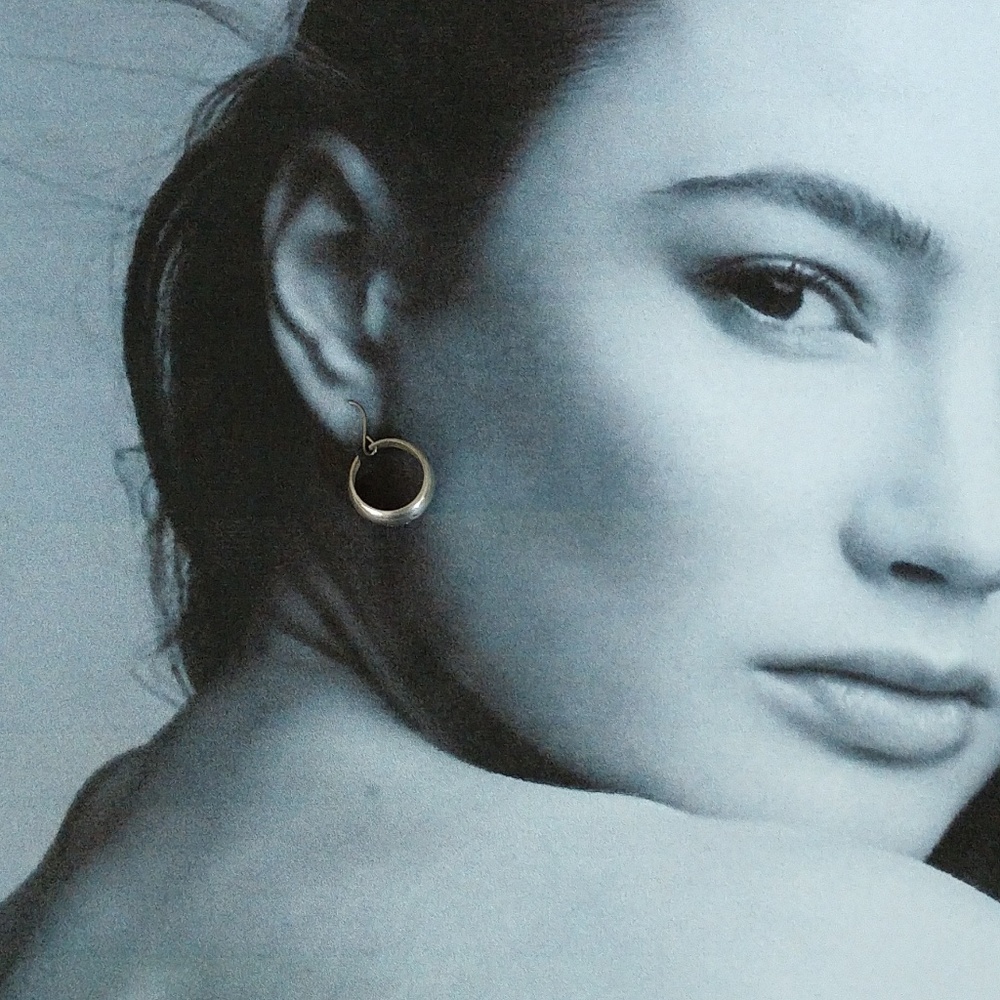 Tiny Sterling Silver Hoop